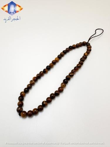 سلسله جوال من حجر عين النمر الكريم الطبيعي.