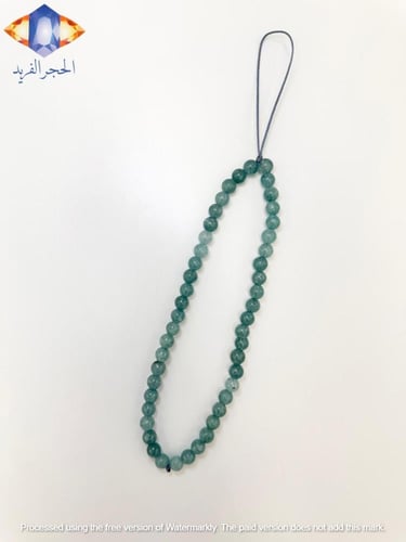 سلسله جوال من حجر الأكوامارين الكريم الطبيعي الملك...