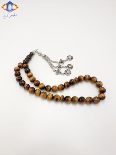 سبحة حجر عين النمر الكريم الفاخر .