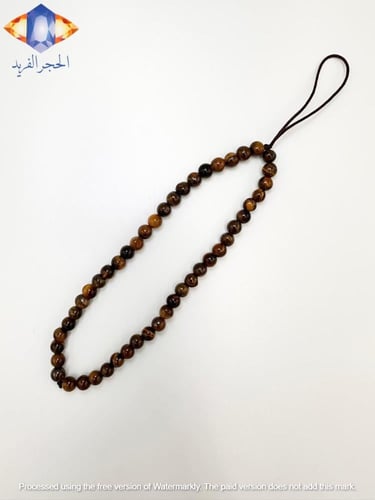 سلسله جوال من حجر عين النمر الكريم الطبيعي.