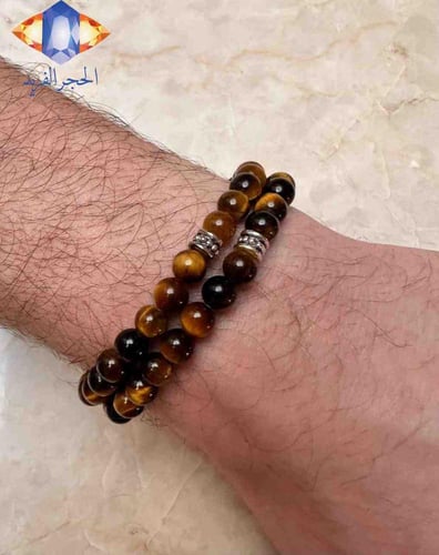 سوار حجر عين النمر متعدد الألوان الكريم الطبيعي