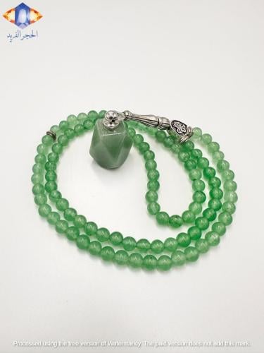 عقد و سبحة حجر الأفنتورين الأخضر الطبيعي الكريم مع...