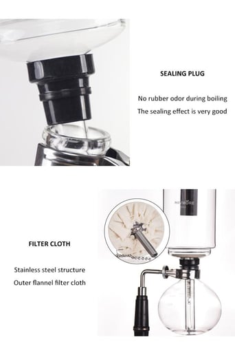 ماكينة صنع قهوة زجاجية سيفون