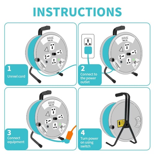 بكرة توصيلة حجم 50 متر 220 فولت ماركة BONAI