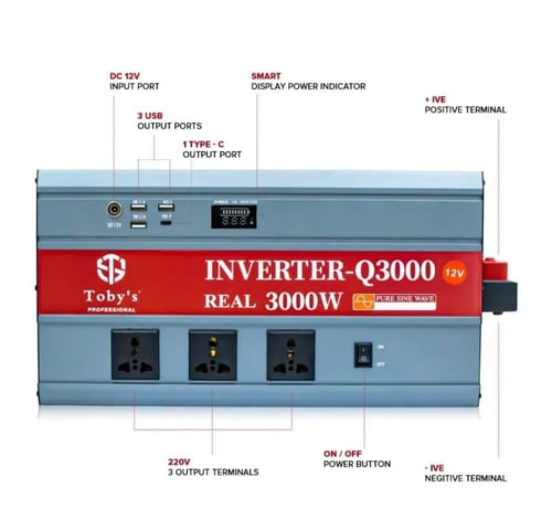 محول كهرباء توبيز 3000 واط