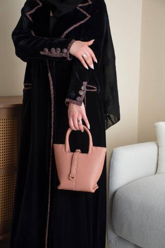 عباية مخمل مع كشميري