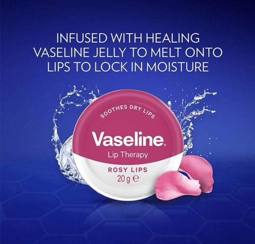 فازلين علاج الشفاه بالفازلين - شفاه وردية مع زيت ا...