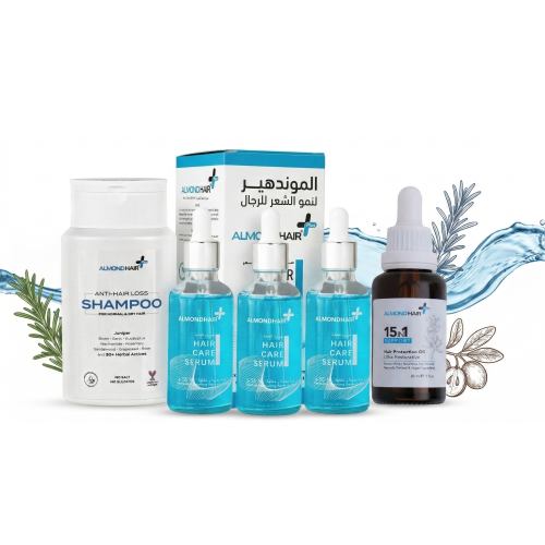 مجمزعة الحل المتكامل لنمو وكثافة شعر الرجال لثلاثة...
