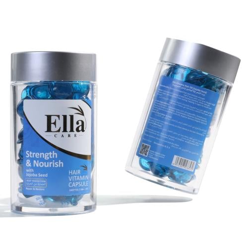 كبسولات زيت إيلا فيتامين للشعر ببذور الجوجوبا