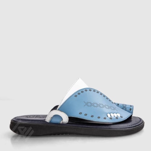 نعال خليجي بتصنيع إيطالي أزرق وأبيض