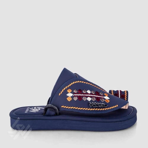 نعال زبيري وطني شرقي كحلي بنقشة حصرية