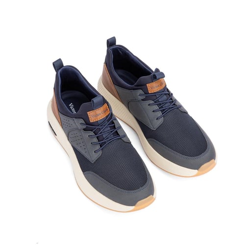 حذاء كاجوال كحلي وعسلي بنعل طبي