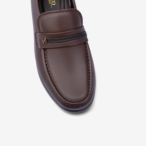 حذاء رجالي رسمي طبي وبالجلد البني الفاخر