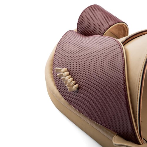 نعال شرقي طبي جلد خمري وبيج