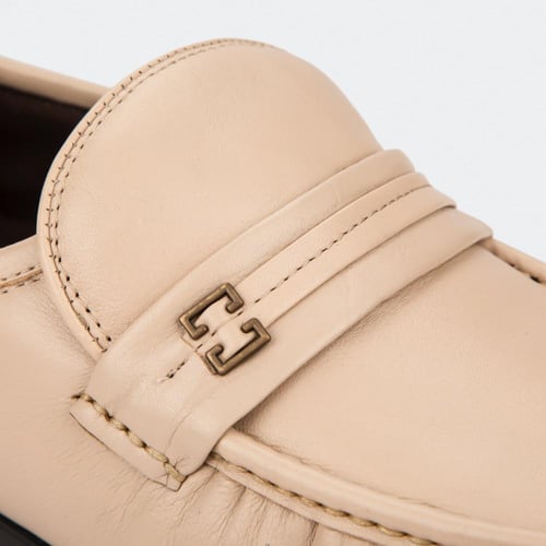 حذاء رسمي اسباني (ماركو) جلد بيج طبيعي