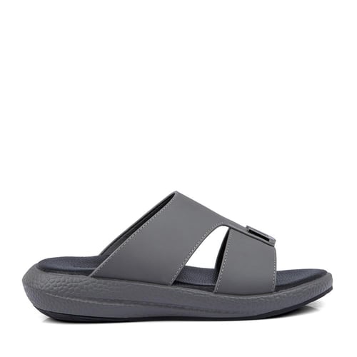 نعال خليجي مميز من الجلد الرمادي ماركة فيكتور كلار...