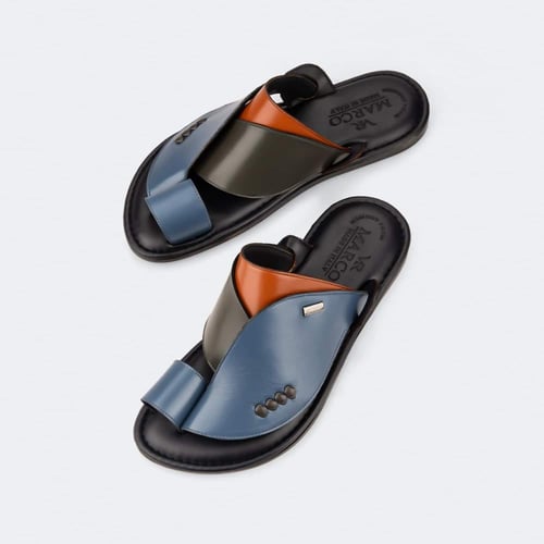 نعال رجالي إيطالي بلون كحلي وجملي