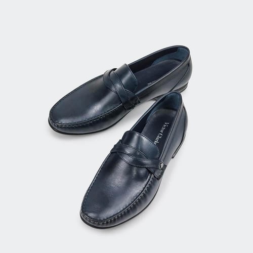 حذاء رسمي أنيق جلد كحلي ماركة Victor Clarke