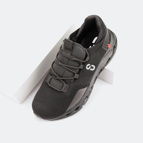 حذاء on رياضي مريح للجري والنادي أسود بالكامل