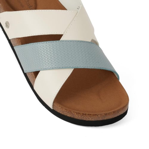 نعال رجالي اسباني بلون سماؤي واوف وايت