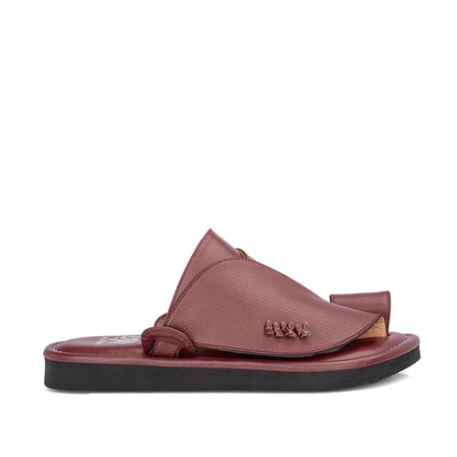 حذاء شرقي مميز جلد خمري طبيعي