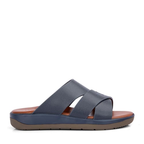 نعال خليجي طبي جلد كحلي وارضية عسلية طبية