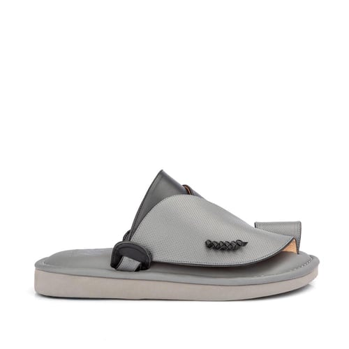 نعال سعودي طبي من الجلد الرصاصي والأسود المذهل