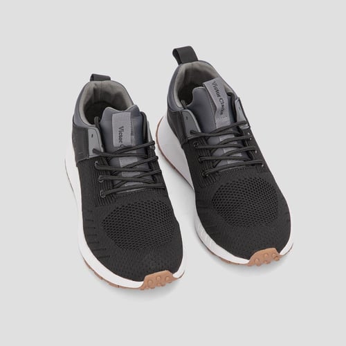 حذاء طبي كاجوال أسود ورمادي من فيكتور كلارك