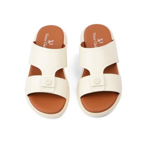 نعال خليجي جلد كريمي (سكري) ماركة فيكتور كلارك