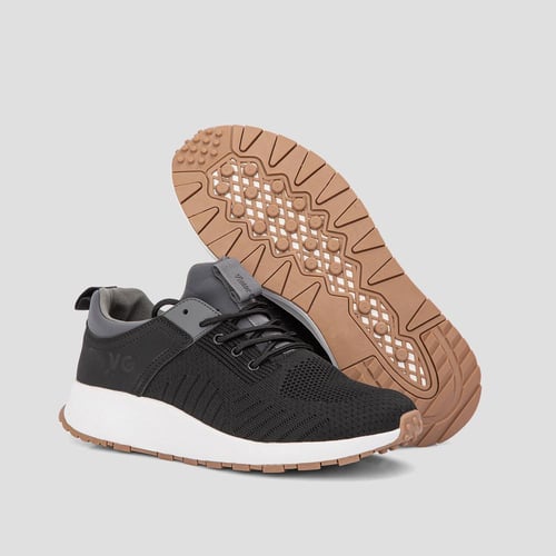 حذاء طبي كاجوال أسود ورمادي من فيكتور كلارك