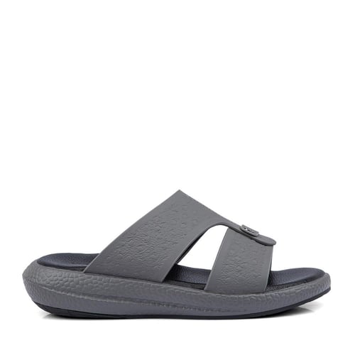 نعال شرقي جلد طبيعي رمادي واسود