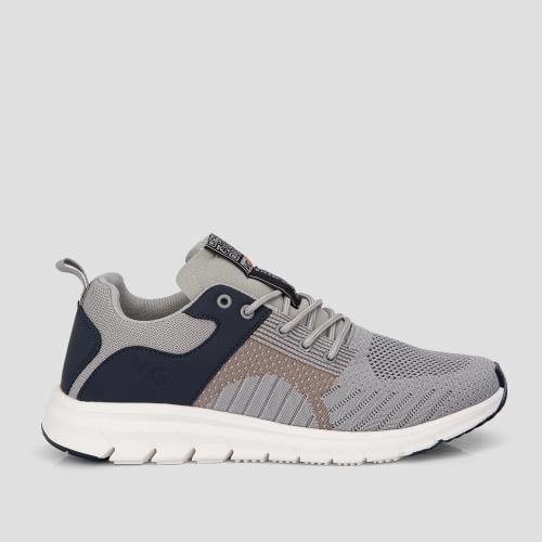 حذاء كاجوال رياضي بخطوط عصرية ولون رمادي جذاب