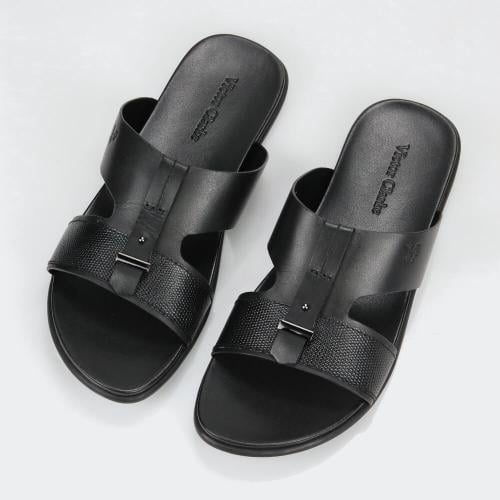 نعال جلد أسود طبي من فيكتور كلارك