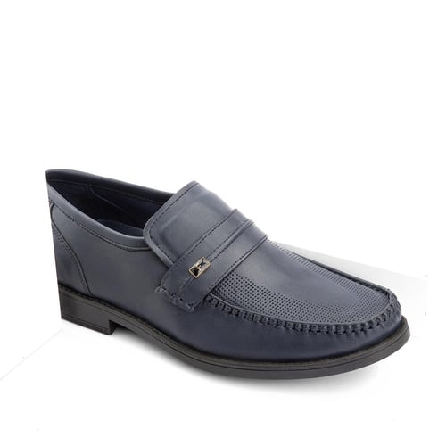 حذاء رسمي جلد كحلي بتصميم إيطالي