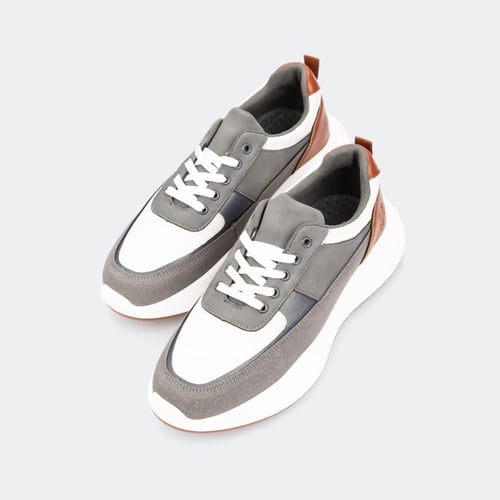 حذاء كاجوال طبي بني ورمادي فيكتور كلارك