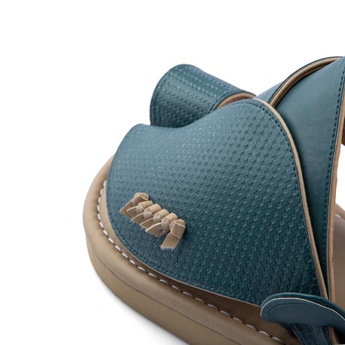 نعال سعودي طبي من الجلد الفيروزي المميز