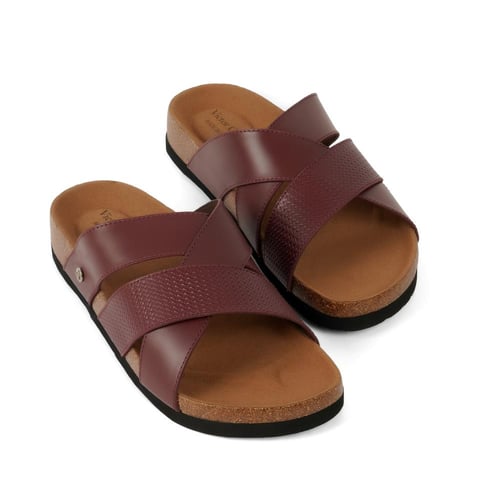 نعال رجالي اسباني بلون احمر داكن