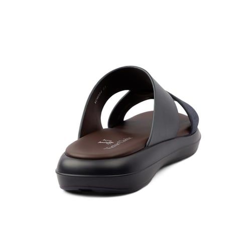 نعال خليجي جلد طبيعي كحلي ماركة فيكتور كلارك