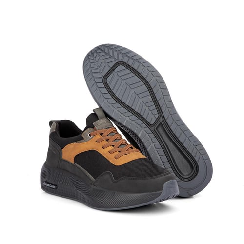 حذاء كاجوال أسود وعسلي بنعل طبي