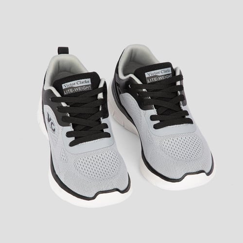 حذاء رياضي رائع بألوان الاسود والرمادي بتصميم مميز