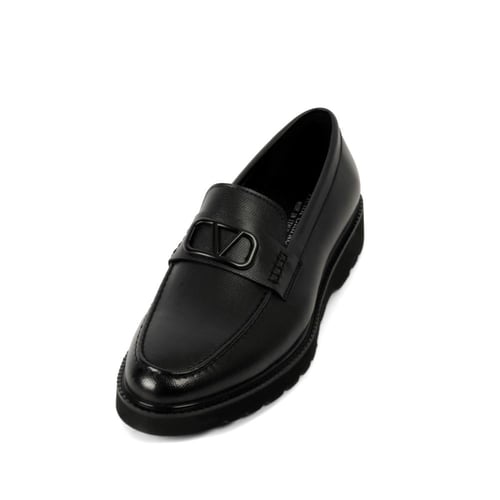 حذاء رسمي ايطالي اسود من الجلد الطبيعي اللامع