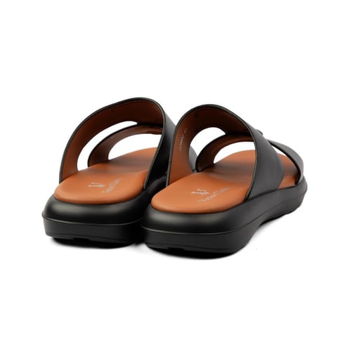 نعال خليجي فيكتور كلارك جلد اسود طبيعي