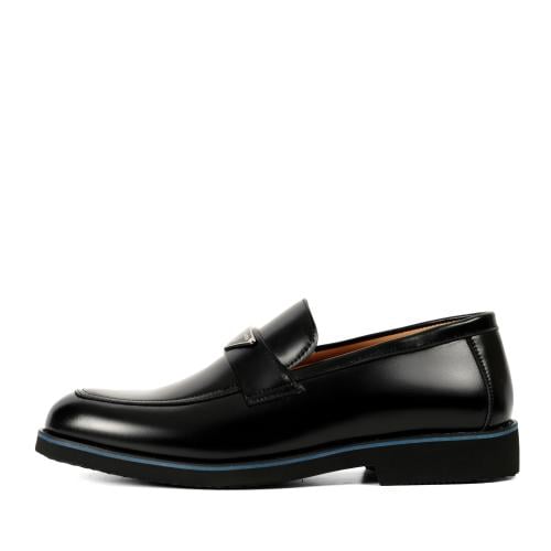 حذاء لوفر رسمي جلد طبيعي - اسود