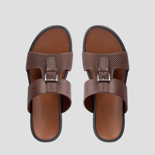 مداس فيكتور كلارك طبي من الجلد البني الطبيعي