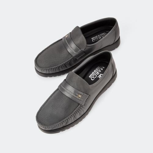 حذاء رسمي اسباني من براند (ماركو) - رمادي مع نقشة