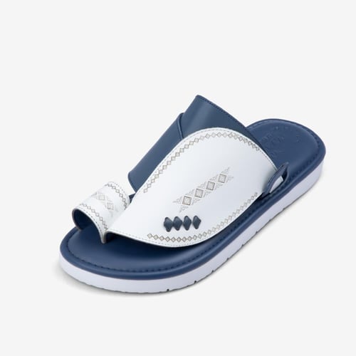 حذاء شرقي إيطالي طبي أزرق وأبيض