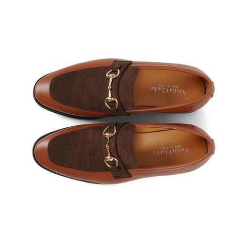 حذاء رسمي ايطالي بني من الجلد الطبيعي