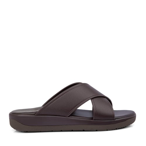 نعال خليجي طبي من الجلد الايطالي البني