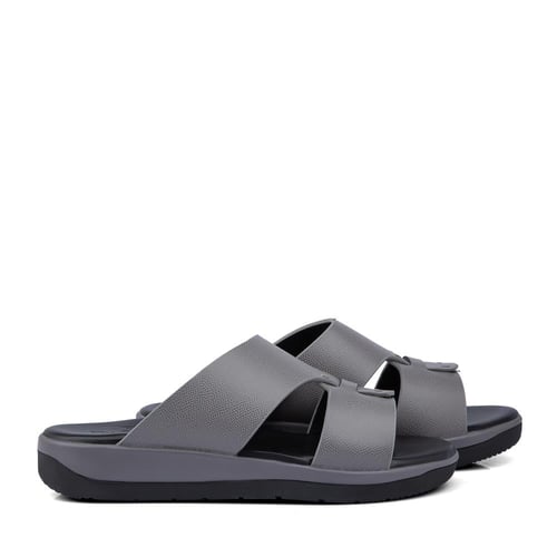 نعال طبي شرقي من الجلد الرمادي الطبيعي