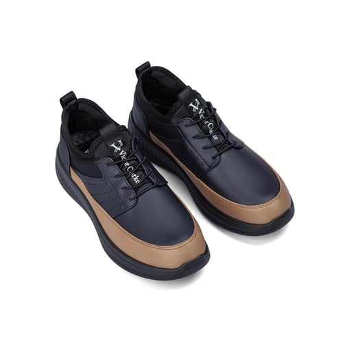 حذاء كاجوال جلد طبي من فيكتور كلارك - كحلي وبيج